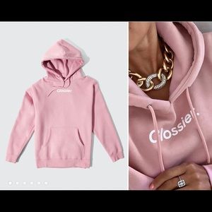 NWT Glossier Pink Hoodie